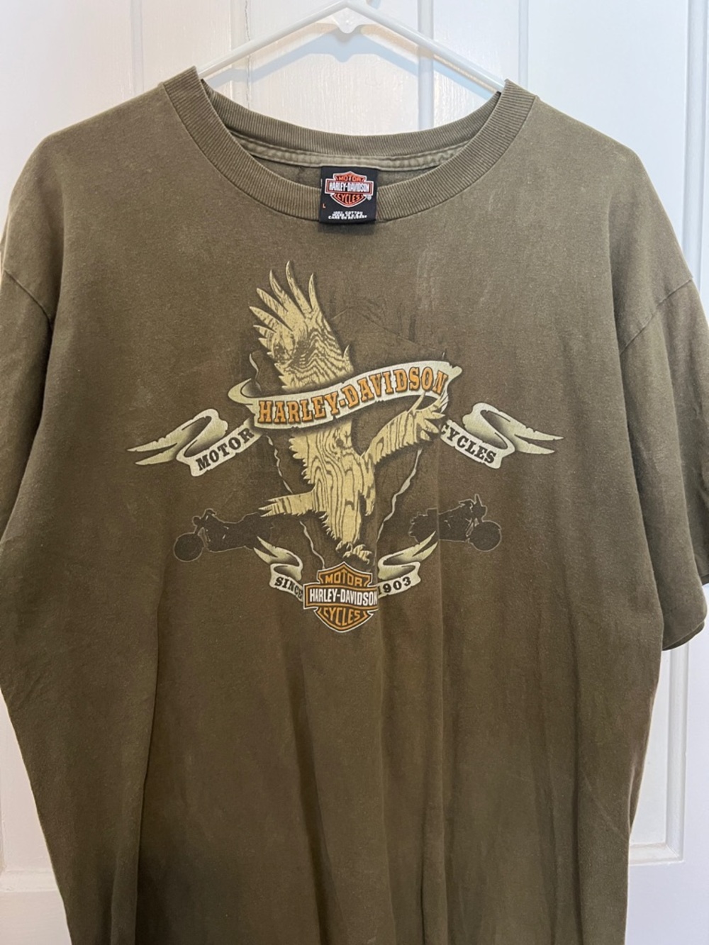 Harley-Davidson Olive Green Eagle Graphic Tee
